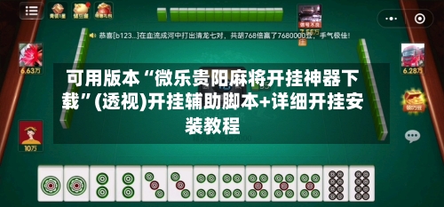 可用版本“微乐贵阳麻将开挂神器下载”(透视)开挂辅助脚本+详细开挂安装教程