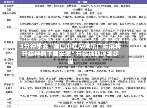 3分钟学会“微信小程序微乐广东麻将开挂神器下载安装”开挂辅助详细步骤-第2张图片