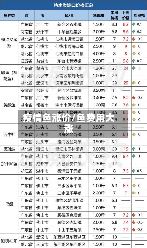 疫情鱼涨价/鱼费用大涨-第3张图片