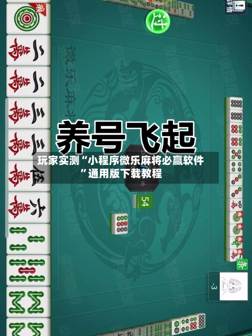 玩家实测“小程序微乐麻将必赢软件	”通用版下载教程-第1张图片