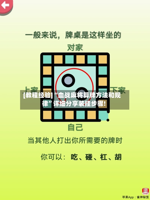 [教程经验]“血战麻将算牌方法和规律”详细分享装挂步骤!