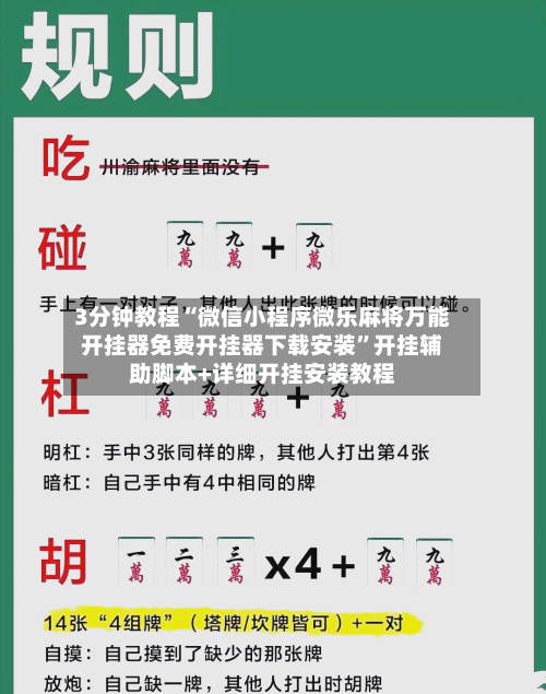 3分钟教程“微信小程序微乐麻将万能开挂器免费开挂器下载安装”开挂辅助脚本+详细开挂安装教程-第2张图片