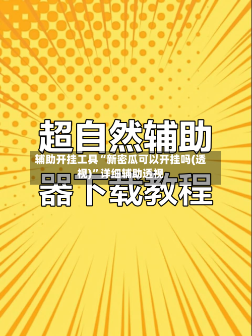 辅助开挂工具“新密瓜可以开挂吗(透视)”详细辅助透视