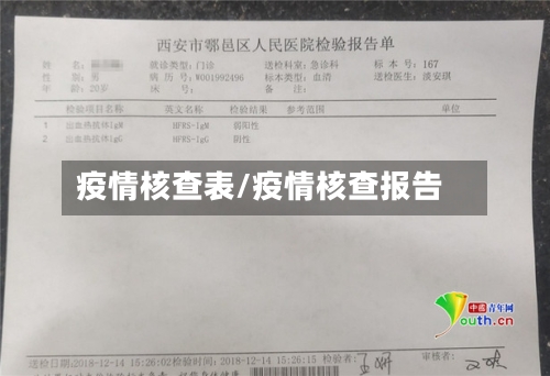 疫情核查表/疫情核查报告-第2张图片