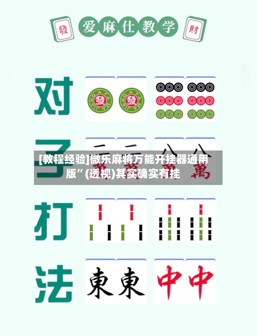 [教程经验]微乐麻将万能开挂器通用版”(透视)其实确实有挂
