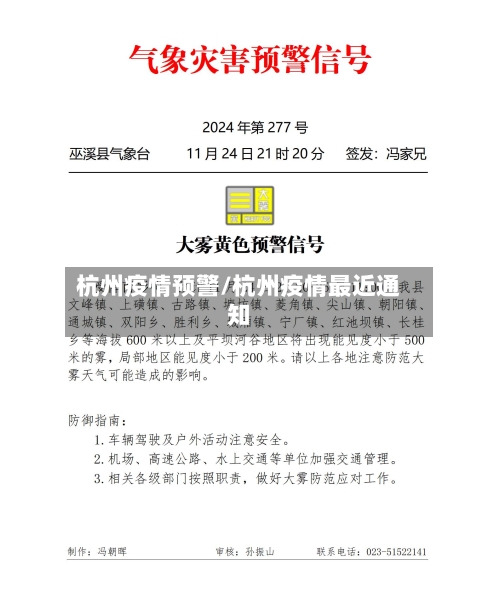 杭州疫情预警/杭州疫情最近通知