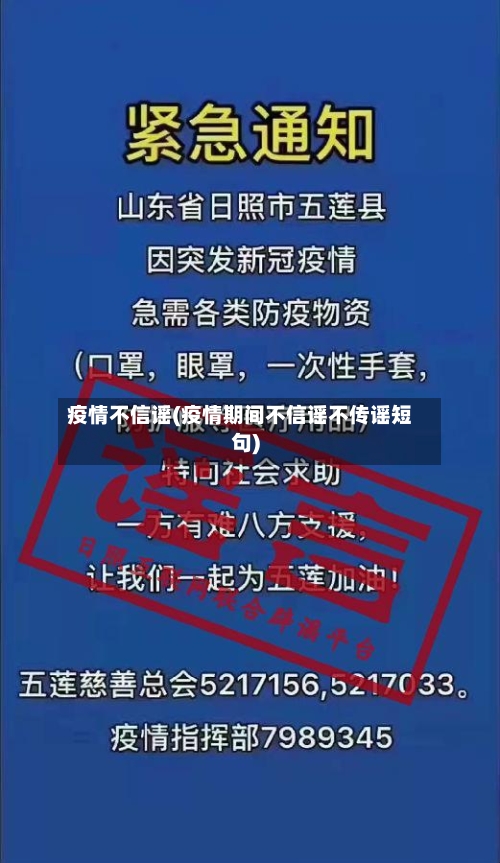 疫情不信谣(疫情期间不信谣不传谣短句)-第1张图片