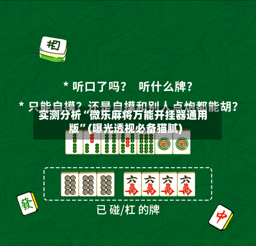 实测分析“微乐麻将万能开挂器通用版	”(曝光透视必备猫腻)-第2张图片