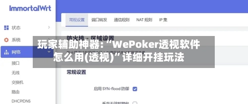 玩家辅助神器:“WePoker透视软件怎么用(透视)	”详细开挂玩法-第2张图片