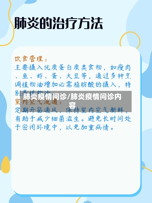 肺炎疫情问诊/肺炎疫情问诊内容-第1张图片