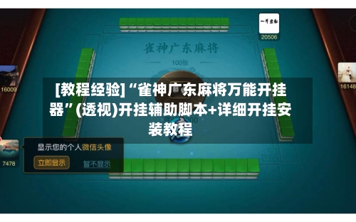 [教程经验]“雀神广东麻将万能开挂器”(透视)开挂辅助脚本+详细开挂安装教程-第1张图片