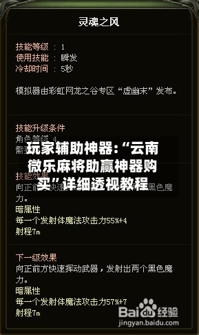 玩家辅助神器:“云南微乐麻将助赢神器购买”详细透视教程
