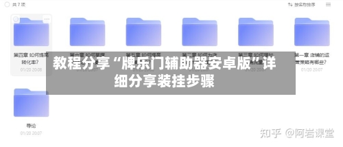 教程分享“牌乐门辅助器安卓版”详细分享装挂步骤-第2张图片