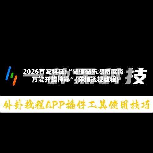 2026首发科技:“微信微乐湖南麻将万能开挂神器	”(详细透视教程)-第2张图片
