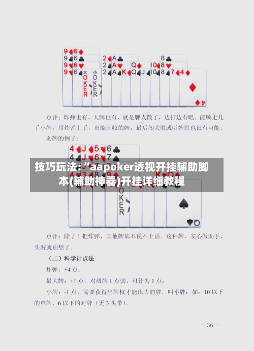 技巧玩法:“aapoker透视开挂辅助脚本(辅助神器)开挂详细教程-第1张图片