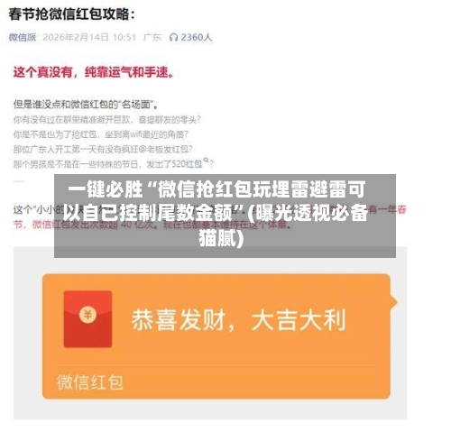 一键必胜“微信抢红包玩埋雷避雷可以自已控制尾数金额	”(曝光透视必备猫腻)-第1张图片