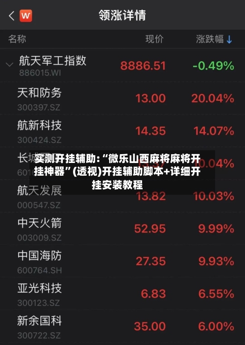 实测开挂辅助:“微乐山西麻将麻将开挂神器”(透视)开挂辅助脚本+详细开挂安装教程