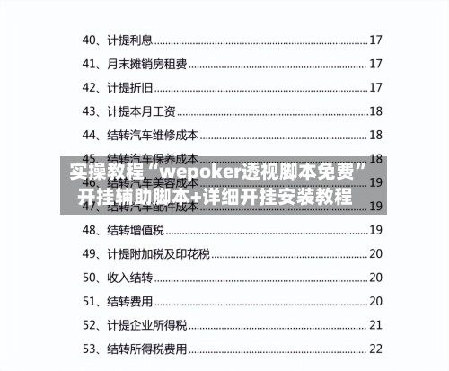 实操教程“wepoker透视脚本免费”开挂辅助脚本+详细开挂安装教程