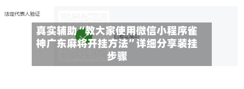 真实辅助“教大家使用微信小程序雀神广东麻将开挂方法”详细分享装挂步骤-第1张图片