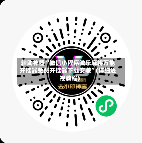 辅助神器“微信小程序微乐麻将万能开挂器免费开挂器下载安装”(详细透视教程)