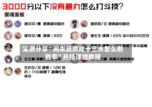 实测分享“闲来玩游戏十三水怎么刷胜率”开挂详细教程