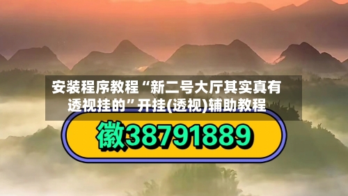 安装程序教程“新二号大厅其实真有透视挂的”开挂(透视)辅助教程-第1张图片