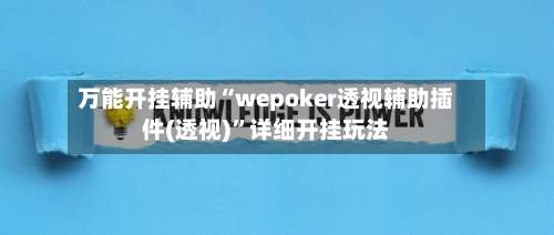 万能开挂辅助“wepoker透视辅助插件(透视)”详细开挂玩法-第2张图片