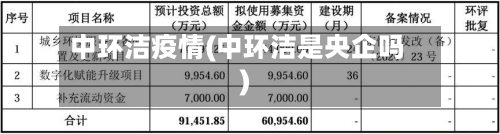 中环洁疫情(中环洁是央企吗)-第1张图片
