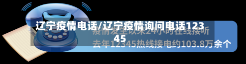 辽宁疫情电话/辽宁疫情询问电话12345