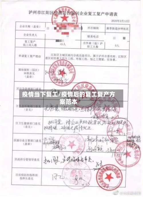 疫情当下复工/疫情后的复工复产方案范本-第1张图片