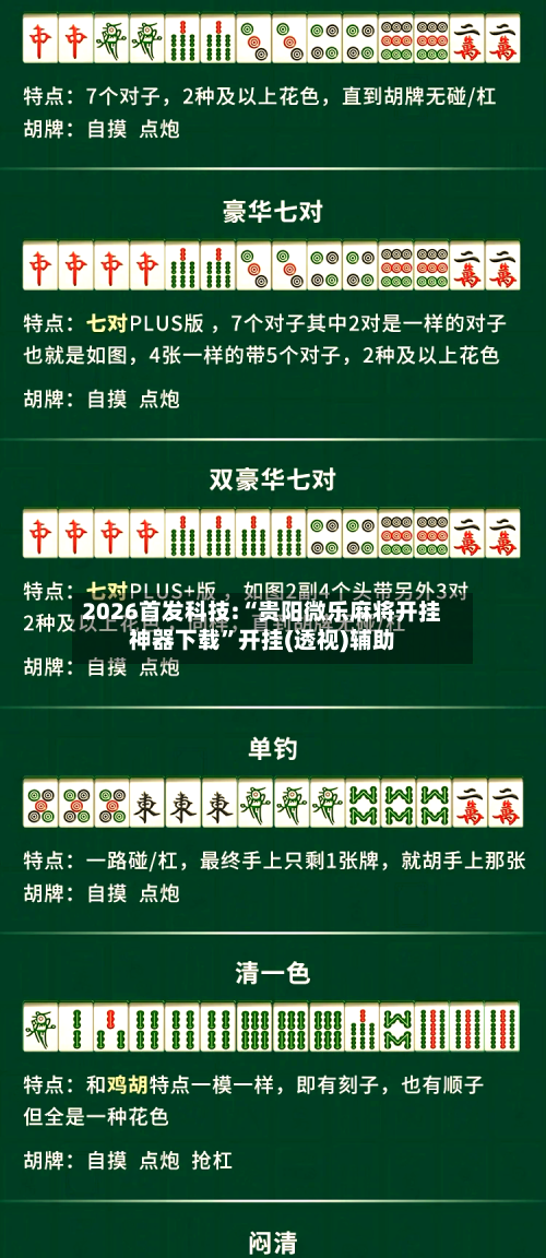 2026首发科技:“贵阳微乐麻将开挂神器下载”开挂(透视)辅助