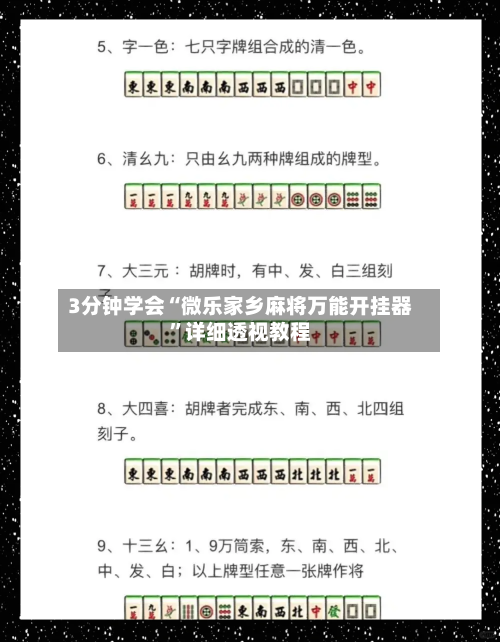 3分钟学会“微乐家乡麻将万能开挂器	”详细透视教程-第1张图片