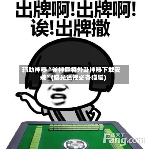 辅助神器“雀神麻将外卦神器下载安装”(曝光透视必备猫腻)-第1张图片