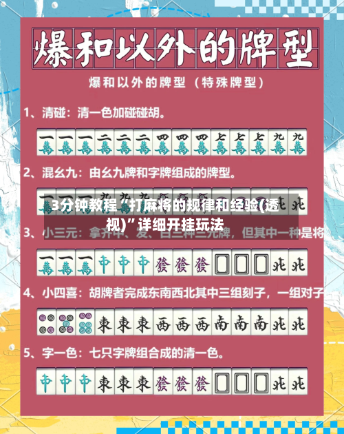 3分钟教程“打麻将的规律和经验(透视)”详细开挂玩法