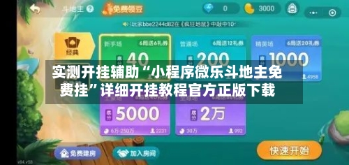 实测开挂辅助“小程序微乐斗地主免费挂”详细开挂教程官方正版下载-第3张图片