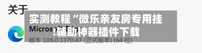 实测教程“微乐亲友房专用挂!辅助神器插件下载-第3张图片