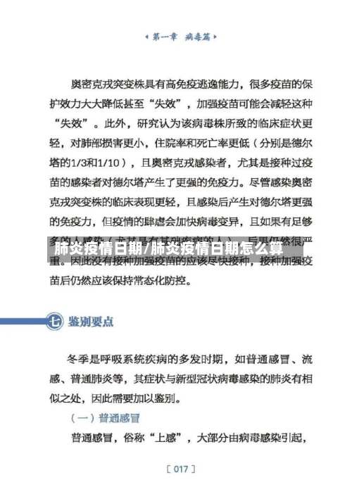 肺炎疫情日期/肺炎疫情日期怎么算