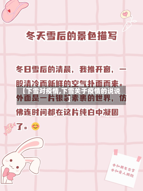 【下雪对疫情,下雪关于疫情的说说】-第2张图片