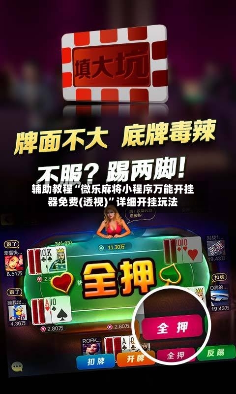 辅助教程“微乐麻将小程序万能开挂器免费(透视)”详细开挂玩法-第2张图片