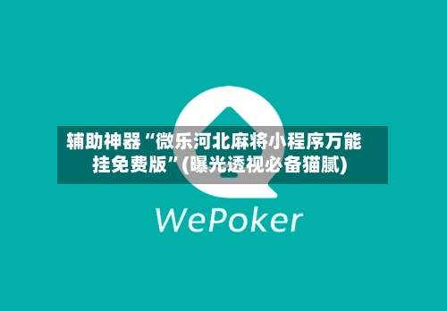 辅助神器“微乐河北麻将小程序万能挂免费版”(曝光透视必备猫腻)