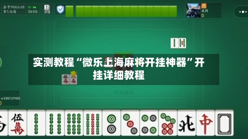 实测教程“微乐上海麻将开挂神器”开挂详细教程-第2张图片