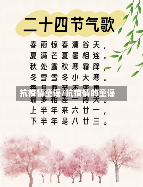 抗疫情童谣/抗疫情的童谣-第1张图片