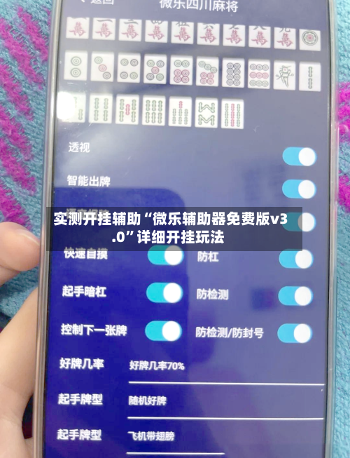 实测开挂辅助“微乐辅助器免费版v3.0	”详细开挂玩法-第2张图片