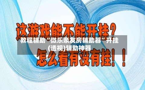 教程辅助“微乐亲友房辅助器”开挂(透视)辅助神器-第1张图片