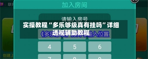 实操教程“多乐够级真有挂吗”详细透视辅助教程