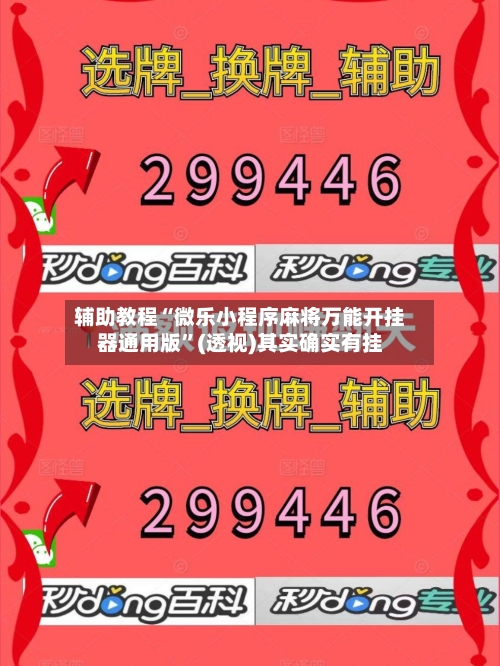辅助教程“微乐小程序麻将万能开挂器通用版”(透视)其实确实有挂-第3张图片