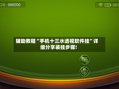 辅助教程“手机十三水透视软件挂”详细分享装挂步骤!-第1张图片