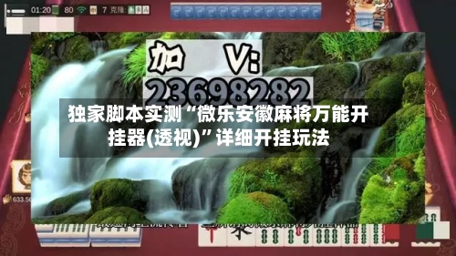 独家脚本实测“微乐安徽麻将万能开挂器(透视)”详细开挂玩法-第1张图片
