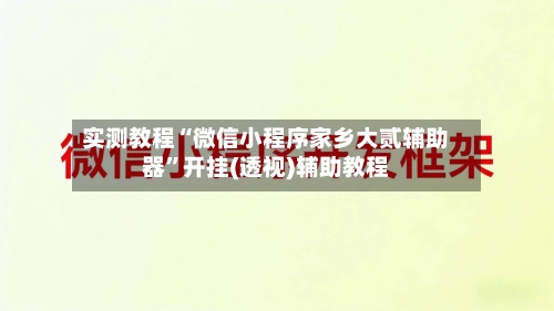 实测教程“微信小程序家乡大贰辅助器”开挂(透视)辅助教程-第1张图片