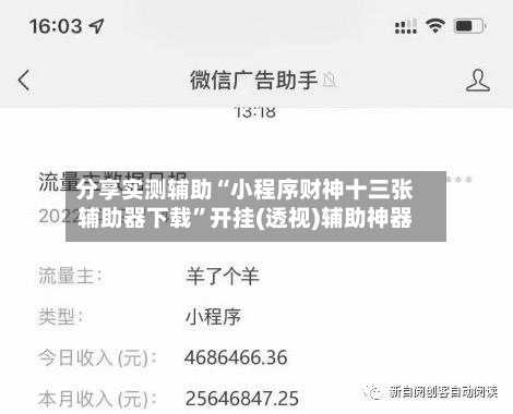 分享实测辅助“小程序财神十三张辅助器下载	”开挂(透视)辅助神器-第2张图片